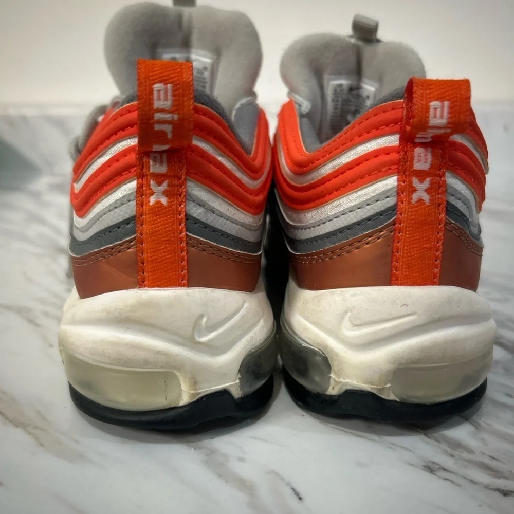Nike Air Max 97 Orange and Silver Sneakers